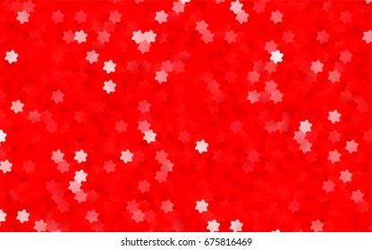 Light Red vector polygonal illustration, which consist of hexagons. Hexagonal design for your business. Creative geometric background in Origami style with gradient
