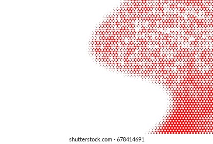 Light Red vector polygonal illustration, which consist of hexagons. Hexagonal design for your business. Creative geometric background in Origami style with gradient
