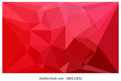 Light Red vector polygonal illustration, which consist of triangles with a gemstone in center. Triangular design of a huge diamond for your business. Creative geometric background of gems.