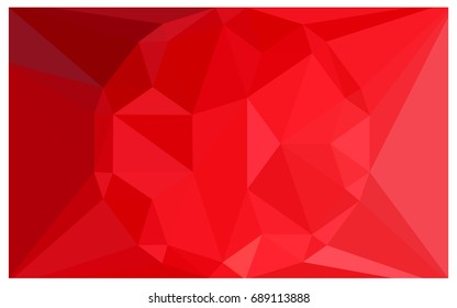 Light Red vector polygonal illustration, which consist of triangles with a gemstone in center. Triangular design of a huge diamond for your business. Creative geometric background of gems.