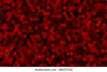 Light Red vector polygonal illustration, which consist of hexagons. Hexagonal design for your business. Creative geometric background in Origami style with gradient