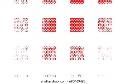 Light Red vector polygonal illustration, which consist of hexagons. Hexagonal pattern for your business design. Geometric background in Origami style with gradient. 