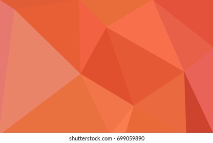 Light Red vector polygonal illustration, which consist of triangles. Triangular pattern for your business design. Geometric background in Origami style with gradient. 