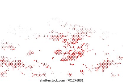 Light Red vector polygonal illustration, which consist of hexagons. Hexagonal pattern for your business design. Geometric background in Origami style with gradient. 