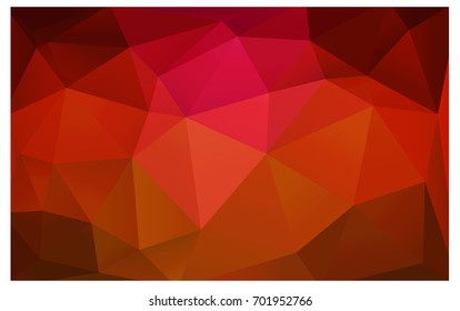 Light Red vector polygonal illustration, which consist of triangles. Triangular pattern for your business design. Geometric background in Origami style with gradient. 