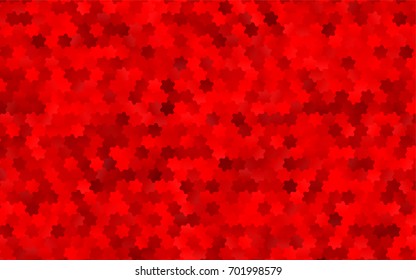 Light Red vector polygonal illustration, which consist of hexagons. Hexagonal design for your business. Creative geometric background in Origami style with gradient