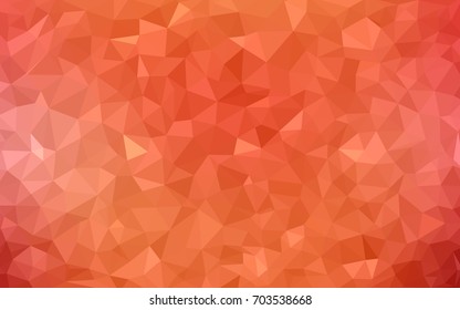 Light Red vector polygonal illustration, which consist of triangles. Triangular pattern for your business design. Geometric background in Origami style with gradient. 