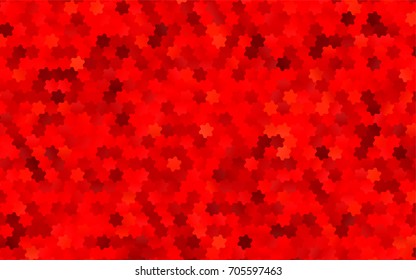 Light Red vector polygonal illustration, which consist of hexagons. Hexagonal pattern for your business design. Geometric background in Origami style with gradient. 