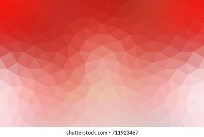 Light Red vector polygonal illustration, which consist of triangles. Triangular design for your business. Creative geometric background in Origami style with gradient