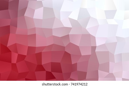 Light Red vector polygonal illustration, which consist of rectangles. Rectangular pattern for your business design. Geometric background in Origami style with gradient. 