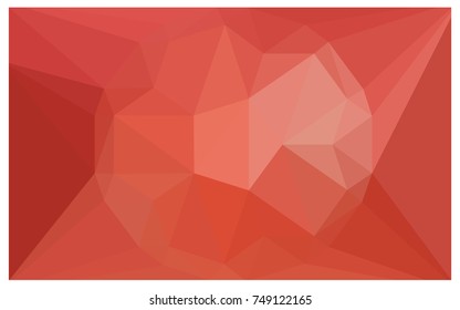 Light Red vector polygonal illustration, which consist of triangles with a gemstone in center. Triangular design of a huge diamond for your business. Creative geometric background of gems.