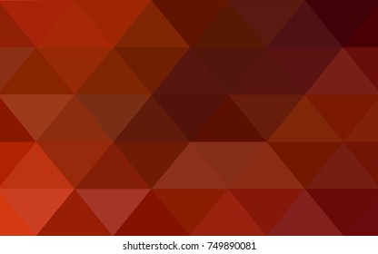 Light Red vector polygonal illustration, which consist of triangles. Triangular design for your business. Creative geometric background in Origami style with gradient