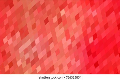 Light Red vector polygonal illustration, which consist of rectangles. Rectangular pattern for your business design. Geometric background in Origami style with gradient. 