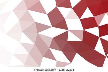 Light Red vector polygonal polygonal. Modern geometrical abstract illustration with gradient. The best triangular design for your business.