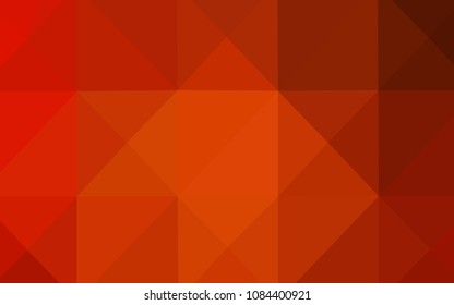 Light Red vector polygonal pattern. Glitter abstract illustration with an elegant design. The polygonal design can be used for your web site.