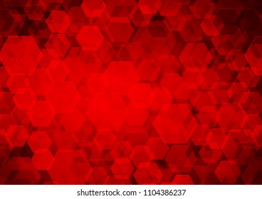Light Red vector polygonal pattern. Brand new colored illustration in blurry style with gradient. hexagonal pattern for your business design.