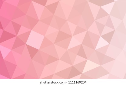 Light Red vector polygonal pattern. Creative illustration in halftone style with gradient. The polygonal design can be used for your web site.