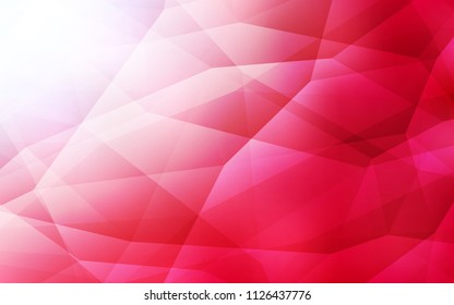 Light Red vector polygonal pattern. Colorful abstract illustration with triangles. Textured pattern for your backgrounds.