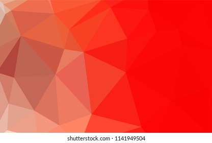 Light Red vector polygonal pattern. A sample with polygonal shapes. Polygonal design for your web site.
