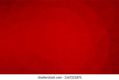 Light Red vector polygonal pattern. A sample with polygonal shapes. Brand new design for your business.
