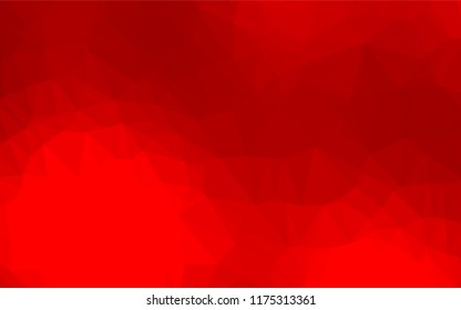 Light Red vector polygonal pattern. Brand new colored illustration in blurry style with gradient. A completely new template for your business design.