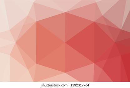 Light Red vector polygonal pattern. A vague abstract illustration with gradient. Brand new design for your business.