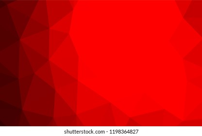Light Red vector polygonal pattern. Brand new colored illustration in blurry style with gradient. The polygonal design can be used for your web site.