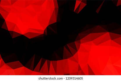Light Red vector polygonal pattern. A completely new color illustration in a vague style. The best triangular design for your business.