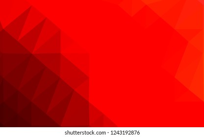 Light Red vector polygonal pattern. An elegant bright illustration with gradient. The best triangular design for your business.