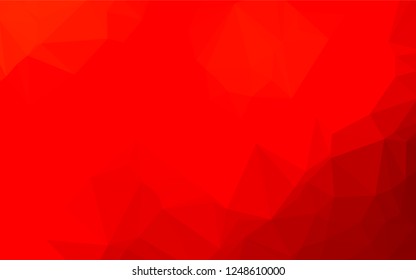 Light Red vector polygonal pattern. Modern geometrical abstract illustration with gradient. The completely new template can be used for your brand book.