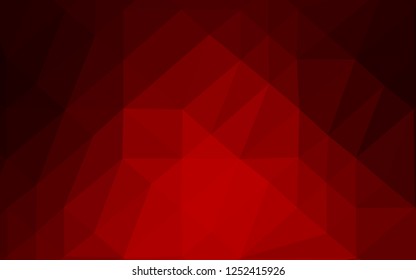 Light Red vector polygonal pattern. Creative illustration in halftone style with gradient. The best triangular design for your business.