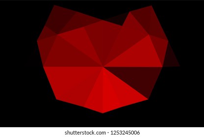 Light Red vector polygonal pattern. Shining illustration, which consist of triangles. A completely new template for your business design.
