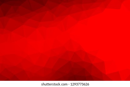 Light Red vector polygonal pattern. Triangular geometric sample with gradient.  New texture for your design.