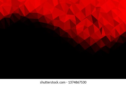 Light Red vector polygonal pattern. A vague abstract illustration with gradient. Completely new template for your business design.