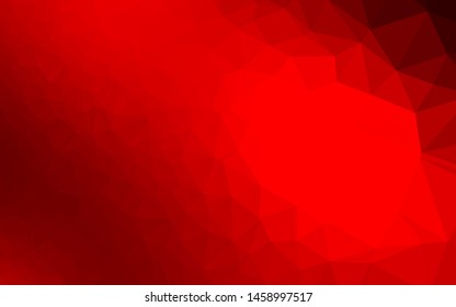 Light Red vector polygonal pattern. Modern geometrical abstract illustration with gradient. Brand new style for your business design.
