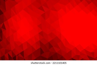 Light Red vector polygonal pattern. Triangular geometric sample with gradient.  Completely new design for your business.