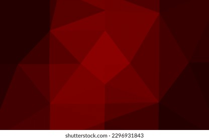 Light Red vector polygonal pattern. Triangular geometric sample with gradient.  Polygonal design for your web site.