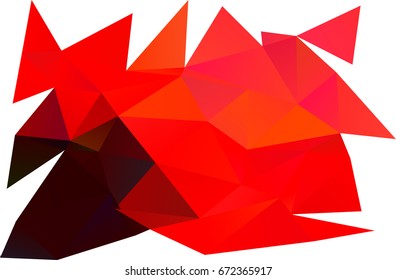 Light Red vector polygonal pattern. A completely new color illustration in a vague style. The textured pattern can be used for background.