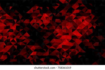 Light Red vector polygonal pattern. Triangular geometric sample with gradient.  The completely new template can be used for your brand book.