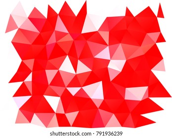 Light Red vector polygonal pattern. Creative geometric illustration in Origami style with gradient. The completely new template can be used for your brand book.