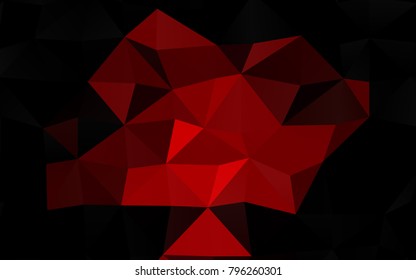 Light Red vector polygonal pattern. Creative geometric illustration in Origami style with gradient. Brand-new design for your business.