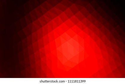 Light Red vector polygonal template. Shining illustration, which consist of triangles. The completely new template can be used for your brand book.
