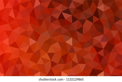 Light Red vector polygonal template. Polygonal abstract illustration with gradient. Best triangular design for your business.