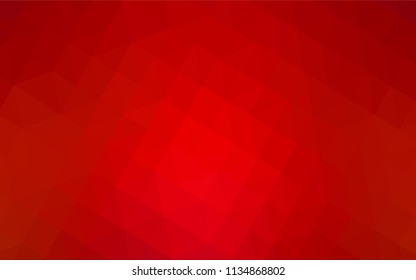Light Red vector polygonal template. Modern abstract illustration with triangles. Triangular pattern for your design.