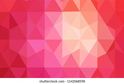 Light Red vector polygonal template. Shining polygonal illustration, which consist of triangles. New template for your brand book.