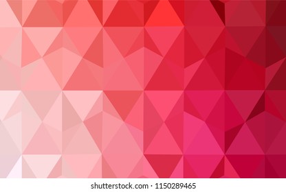 Light Red vector polygonal template. A completely new color illustration in a polygonal style. A completely new design for your leaflet.