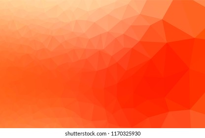 Light Red vector polygonal template. Creative illustration in halftone style with gradient. Triangular pattern for your business design.