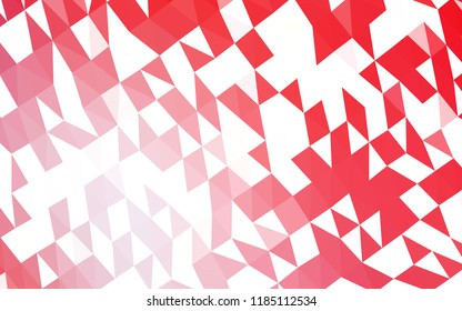 Light Red vector polygonal template. Triangular geometric sample with gradient.  Brand new design for your business.