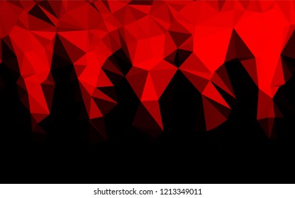 Light Red vector polygonal template. An elegant bright illustration with gradient. The textured pattern can be used for background.