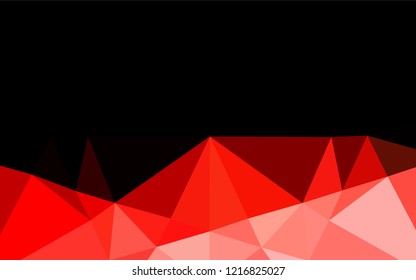 Light Red vector polygonal template. Creative illustration in halftone style with gradient. The textured pattern can be used for background.